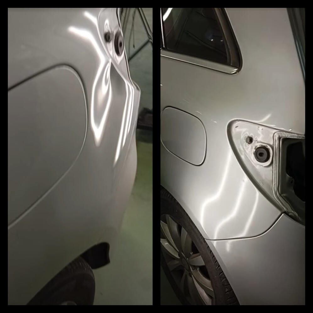 5 Dettaglio lavorazione PDR su auto di lusso - Riparazione Grandine Lombardia